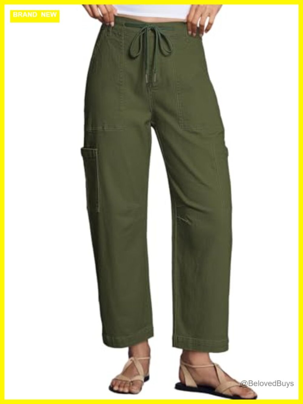 High Waisted Wide Leg Cargo Jeans Loose Baggy Denim Pants